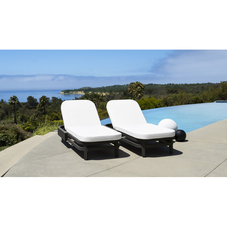 Verrill double reclining chaise lounge with cushions hot sale